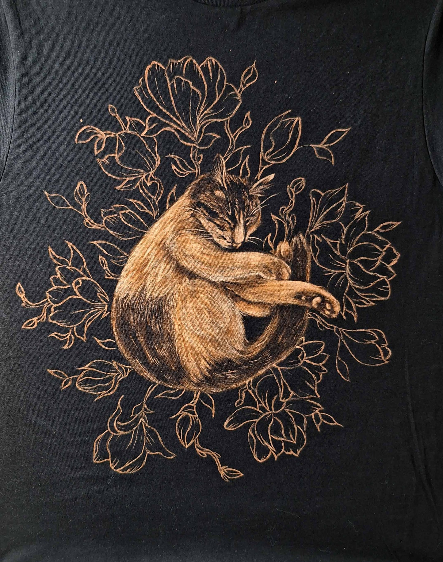 Custom Pet Portrait Bleach-Painted T-Shirt