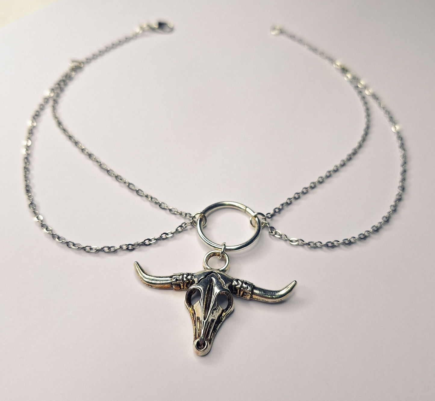 Ox Skull Pendant Choker