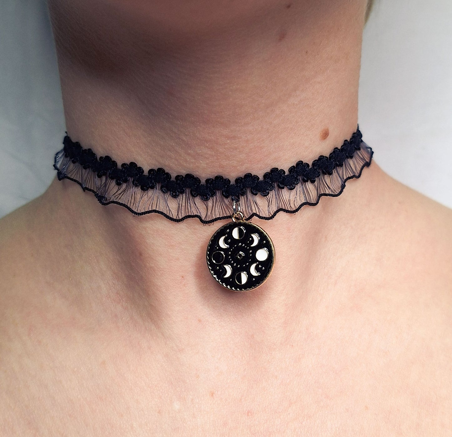 Lunar Phases Lace Choker