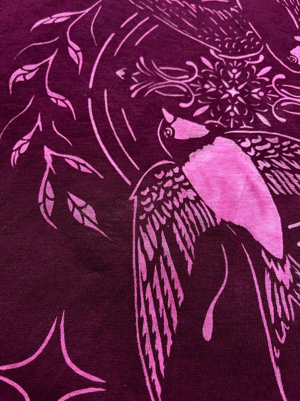 Bleach Painting Stencil - Yin and Yang Swallows