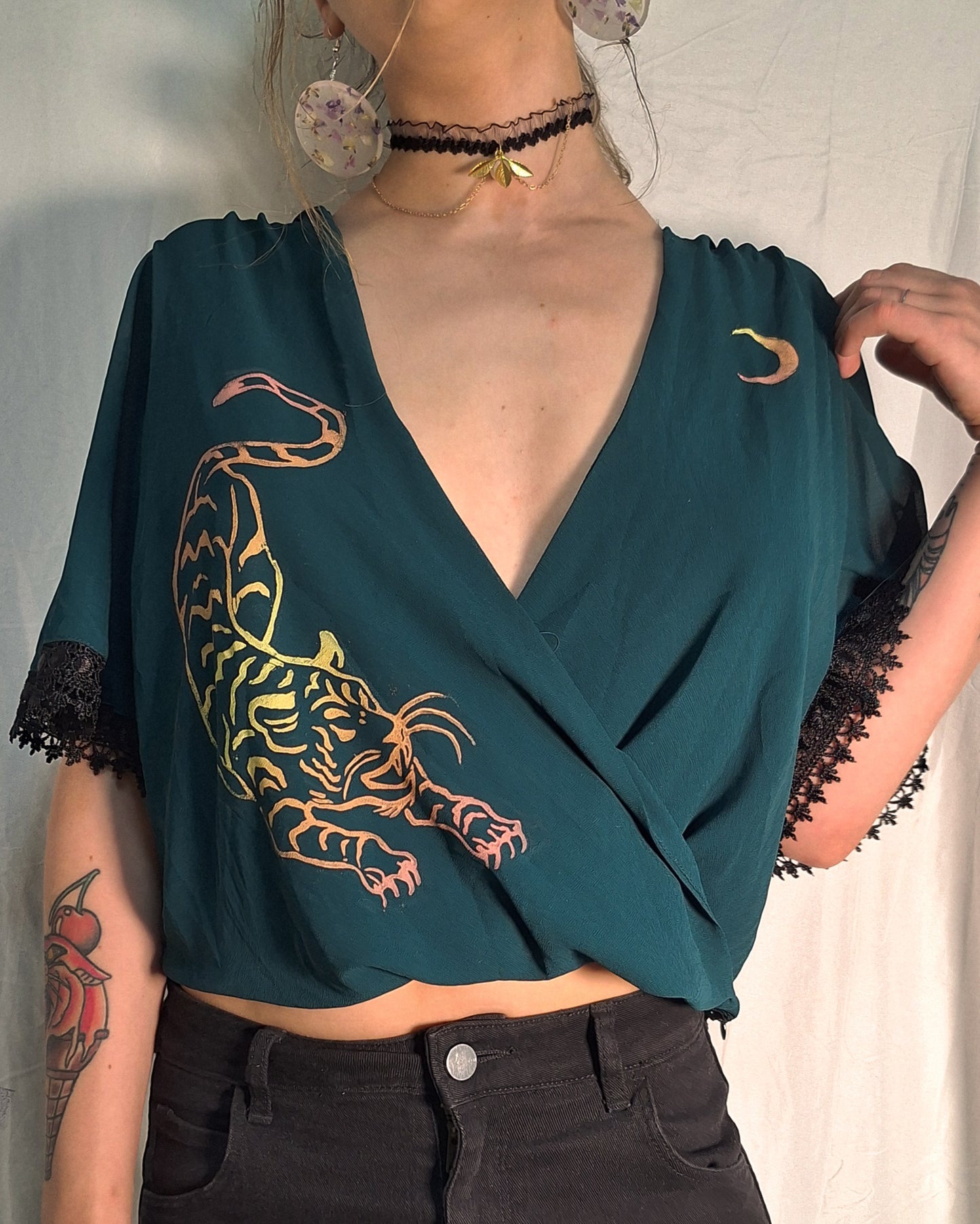 Boho tiger blouse