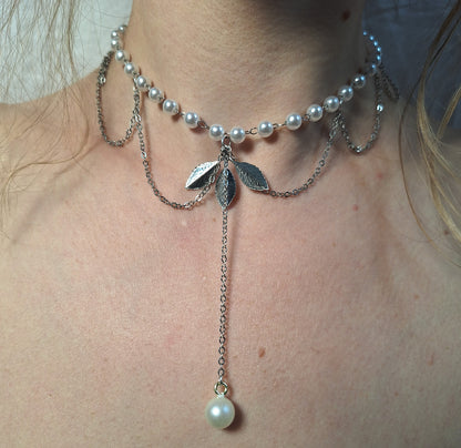 Leaf & Pearl Choker