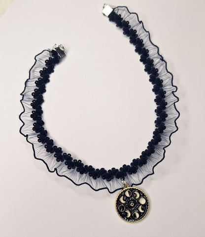 Lunar Phases Lace Choker