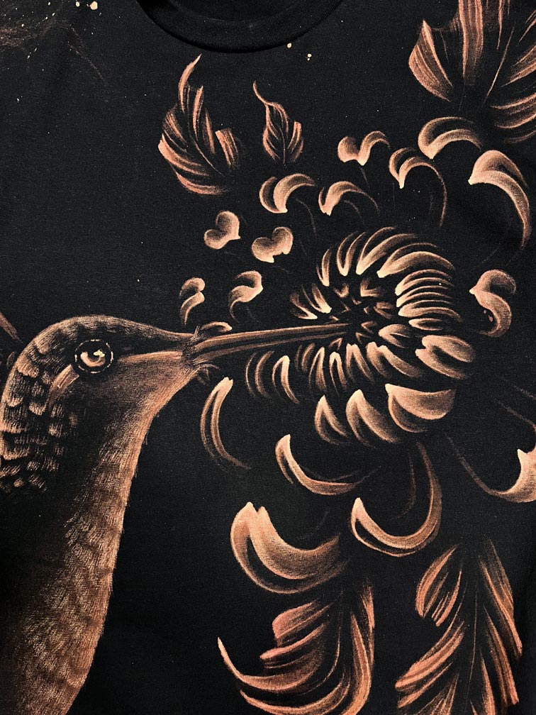 Hummingbird with Chrysanthemum