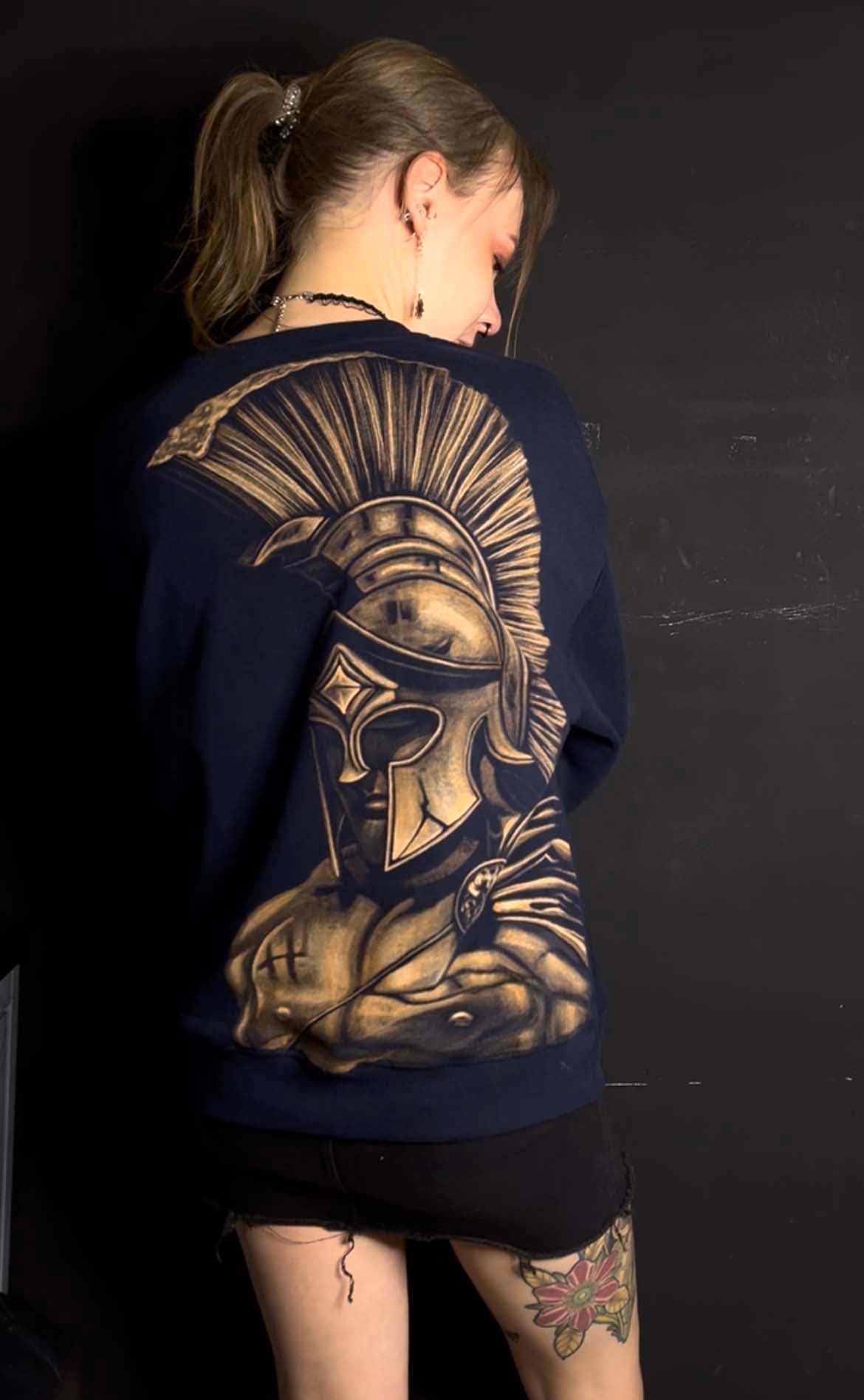 The Spartan bleach painted design