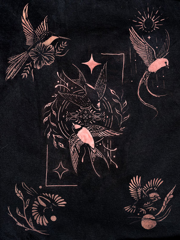 Boho Bird Stencil Pack | Bleach Art Stencil Set (5 Designs)