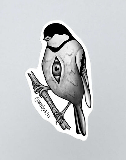 5-pack of bird and eye stickers