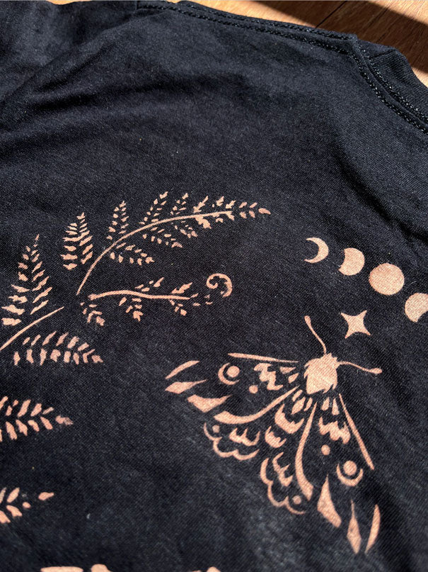 Bleach Painting Stencil - Mushrooms and Fern Leaves