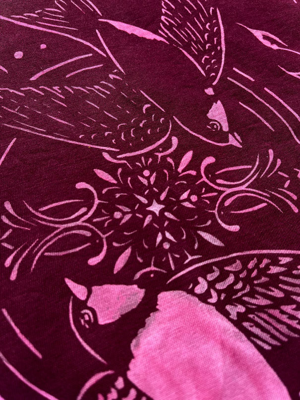 Bleach Painting Stencil - Yin and Yang Swallows
